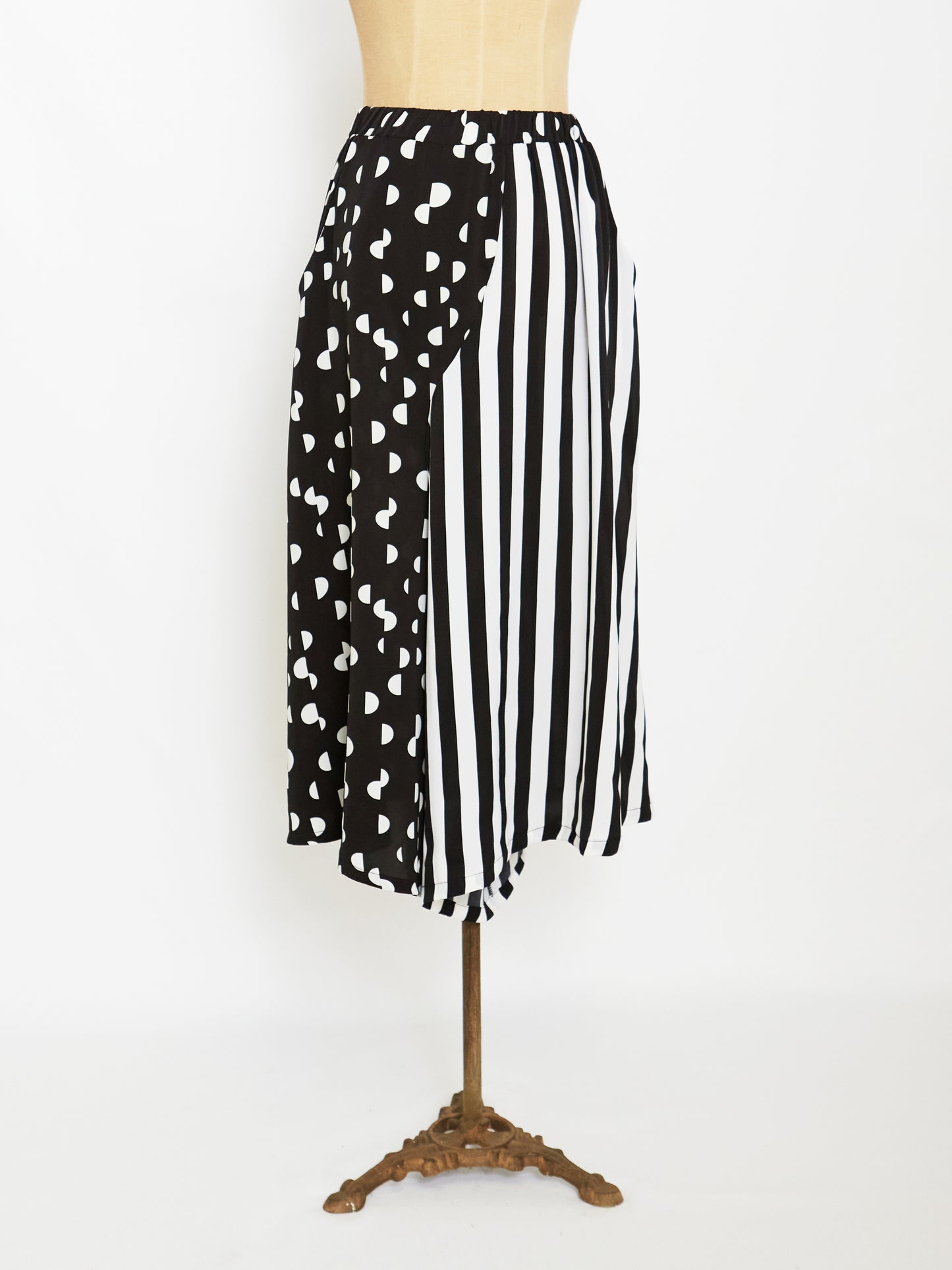 Half Half Pattern Pants