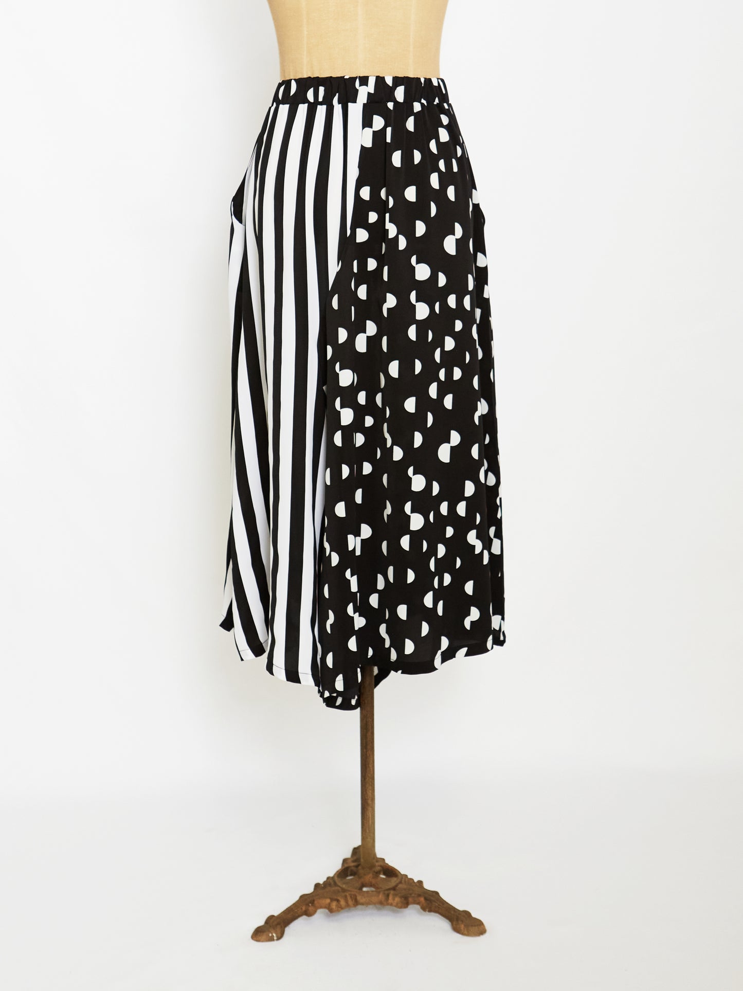 Half Half Pattern Pants