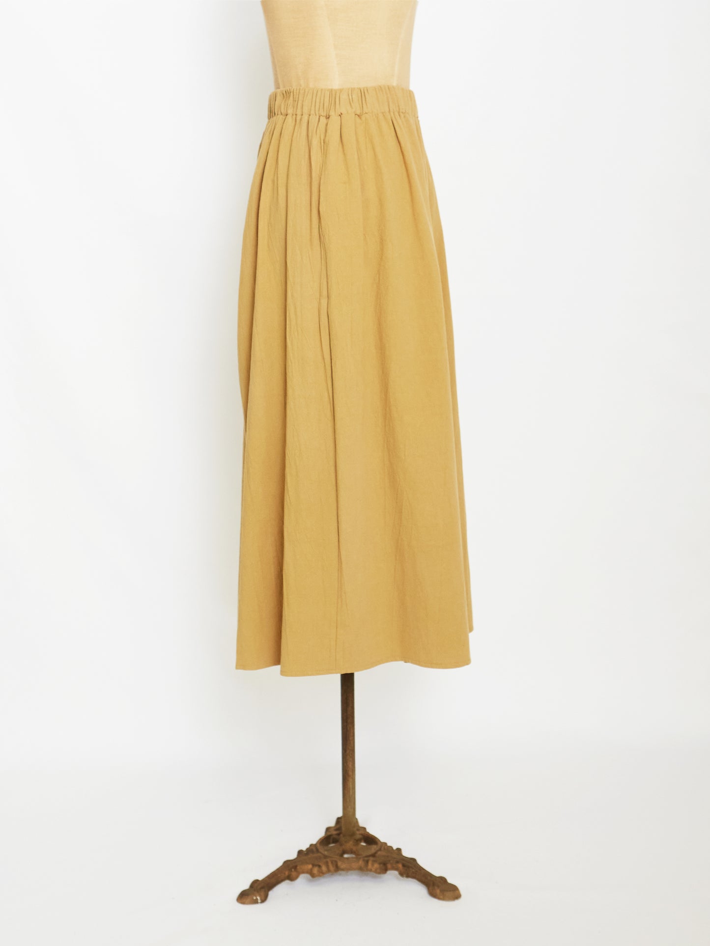 Cotton Wide Pants (Mustard)