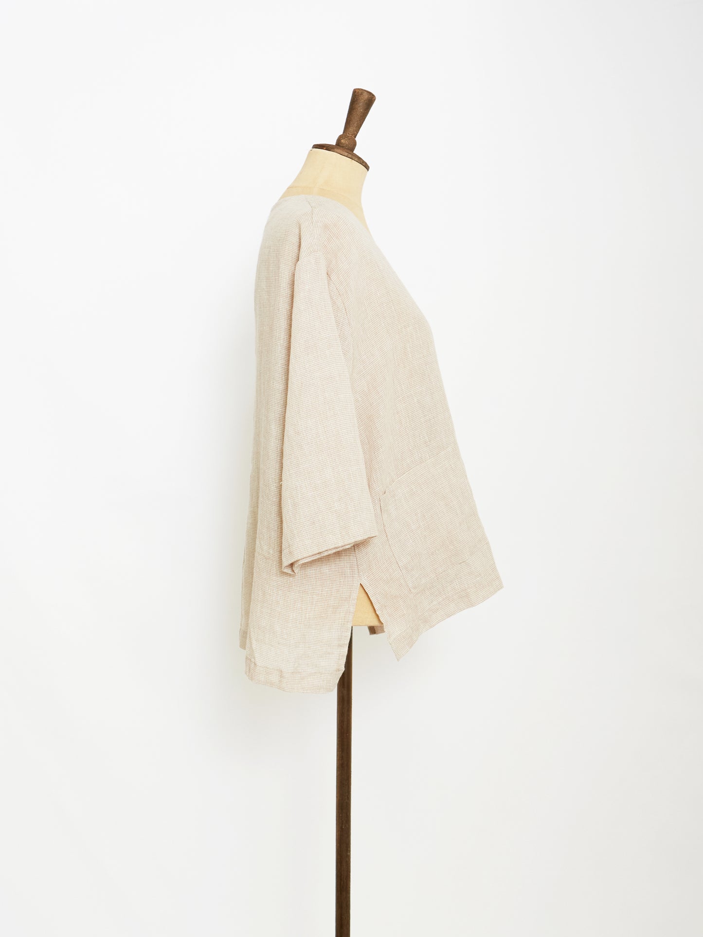 Check Linen Jacket