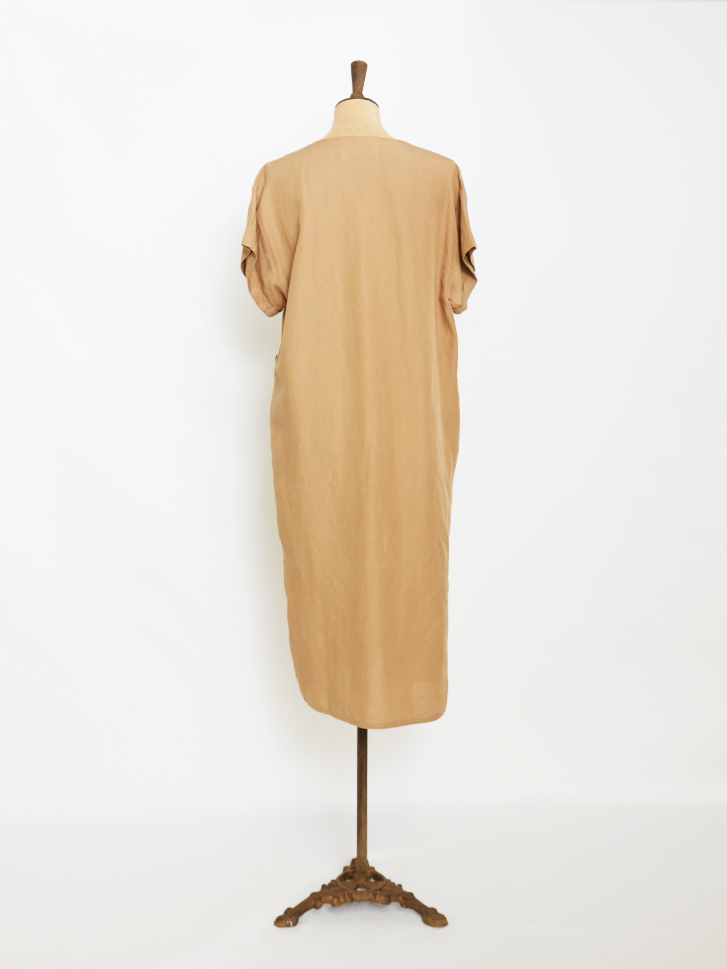The Side Button Dress (Beige)