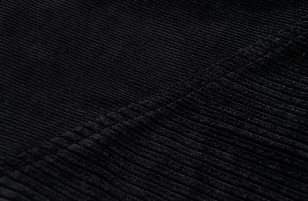 MIXED CORDUROY PATTEN BAGGY PANTS - BLACK (M/L)
