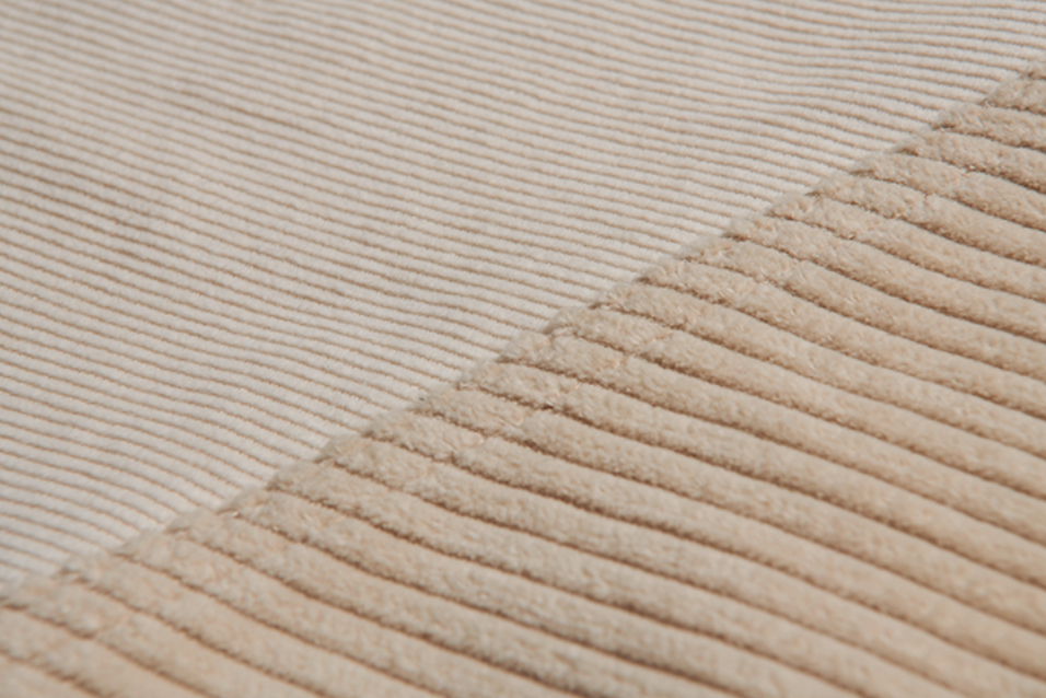 MIXED CORDUROY PATTEN BAGGY PANTS - IVORY (MEDIUM)