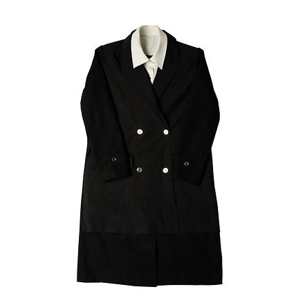Double-breasted Patch Blazer (Black)