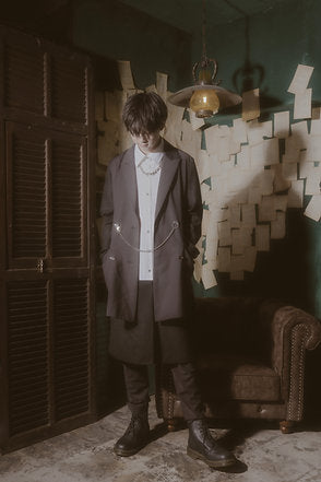 Double-breasted Patch Blazer (Black)