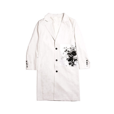 Classic Printing Blazer (White)