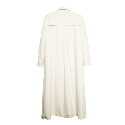 Double-breasted Lamb-like Fabric Coat (White)