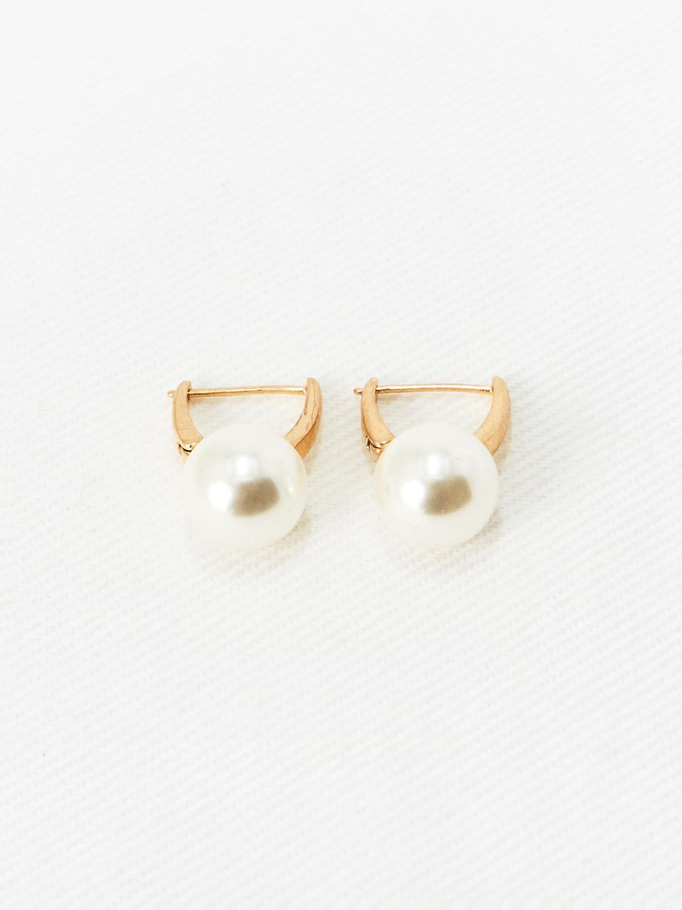 Pearl Hoop Earrings