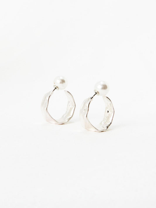 Matte Pearl Hoops
