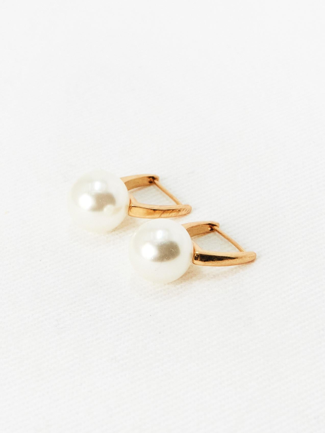 Pearl Hoop Earrings