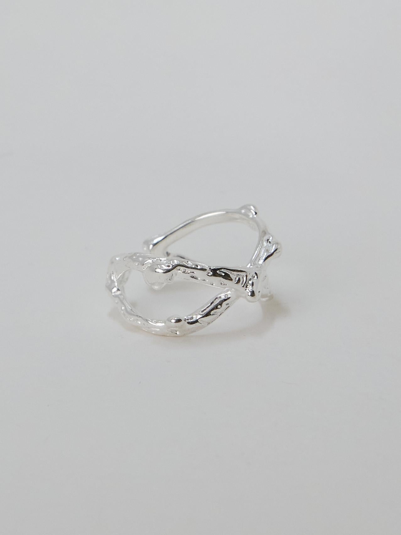 X Silver Ring