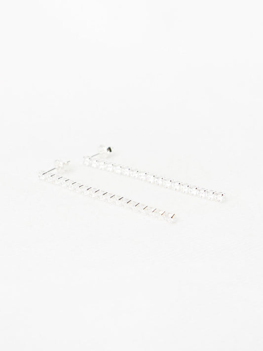 Silver Long Drop Earrings