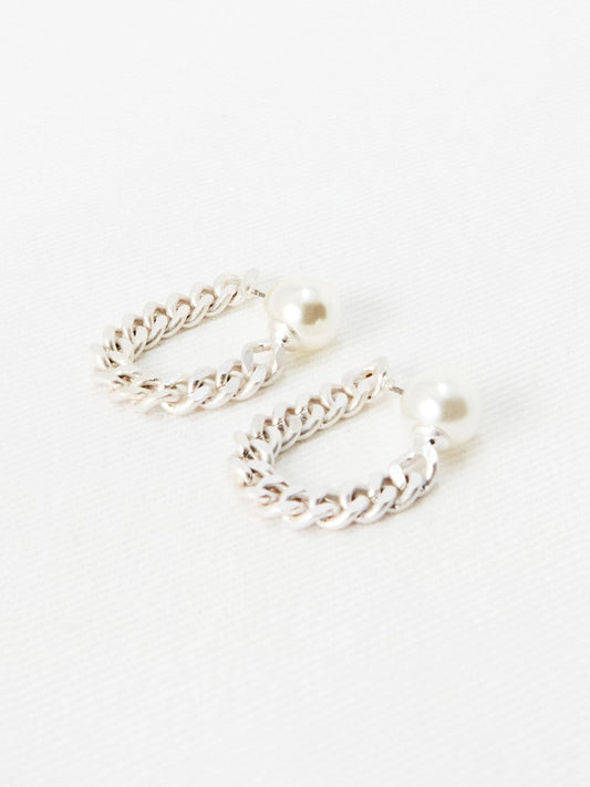 Matte Chain Pearl Earring