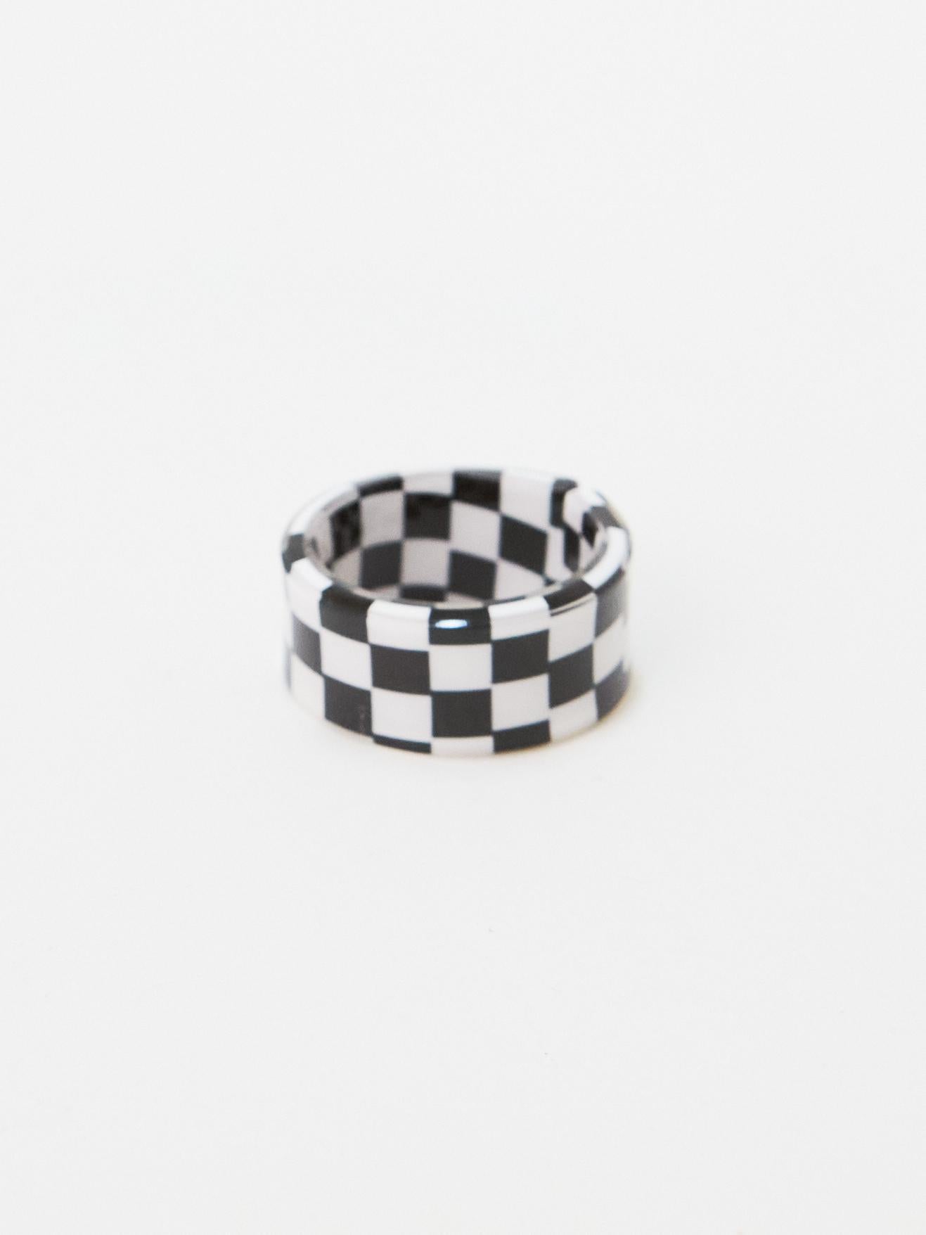 Checkerboard Bold Ring