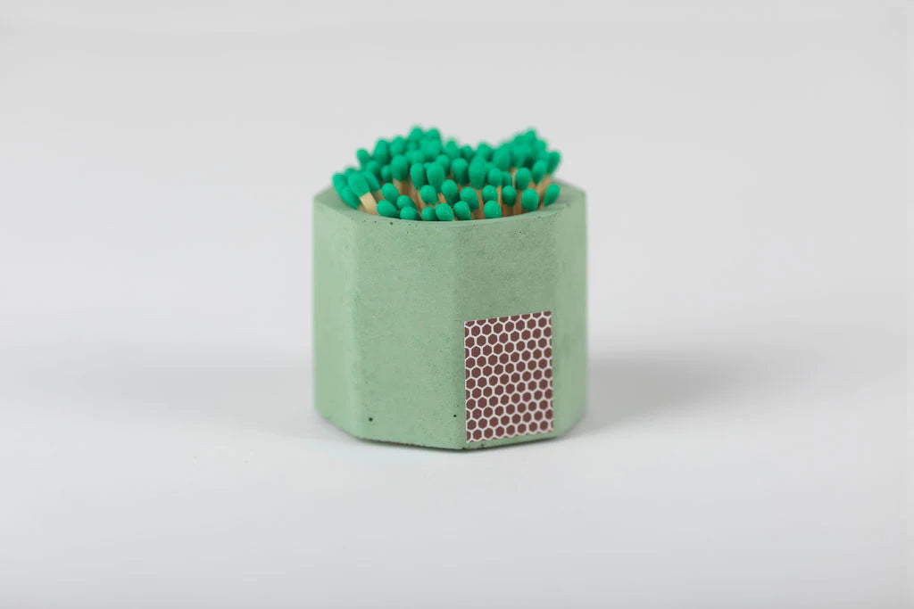 Tenn Prairie Matcha Match Holder w/ Striker and Green Matches