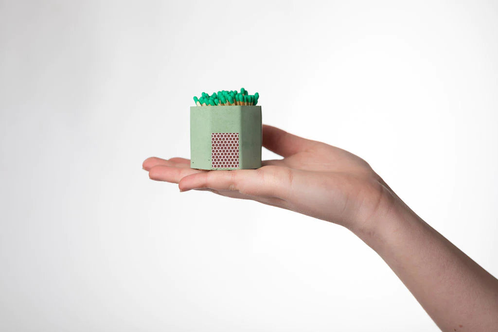 Tenn Prairie Matcha Match Holder w/ Striker and Green Matches