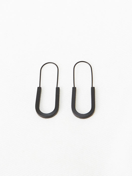 Black Clip Earrings