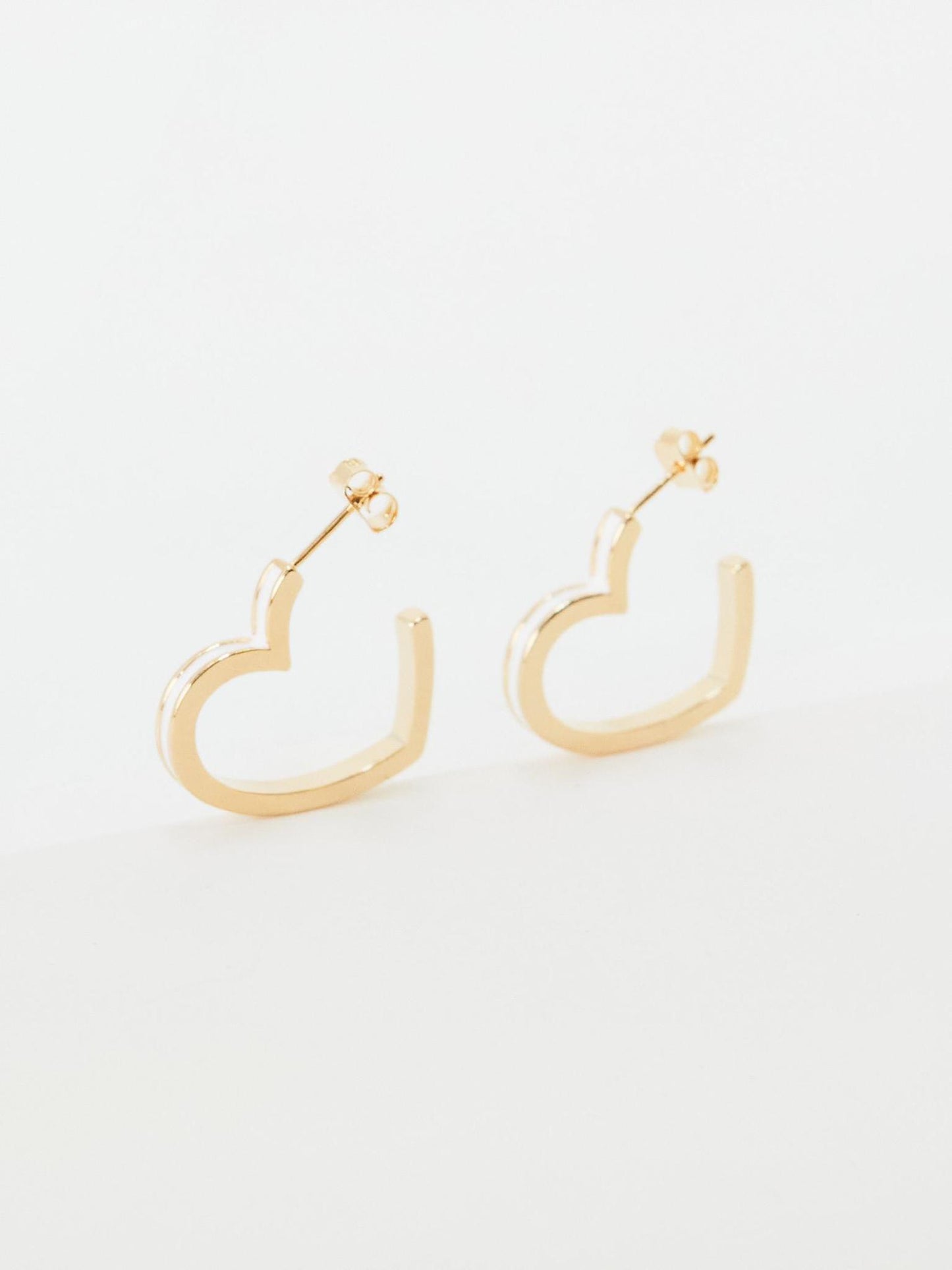 Heart Frame Earrings (2colors)