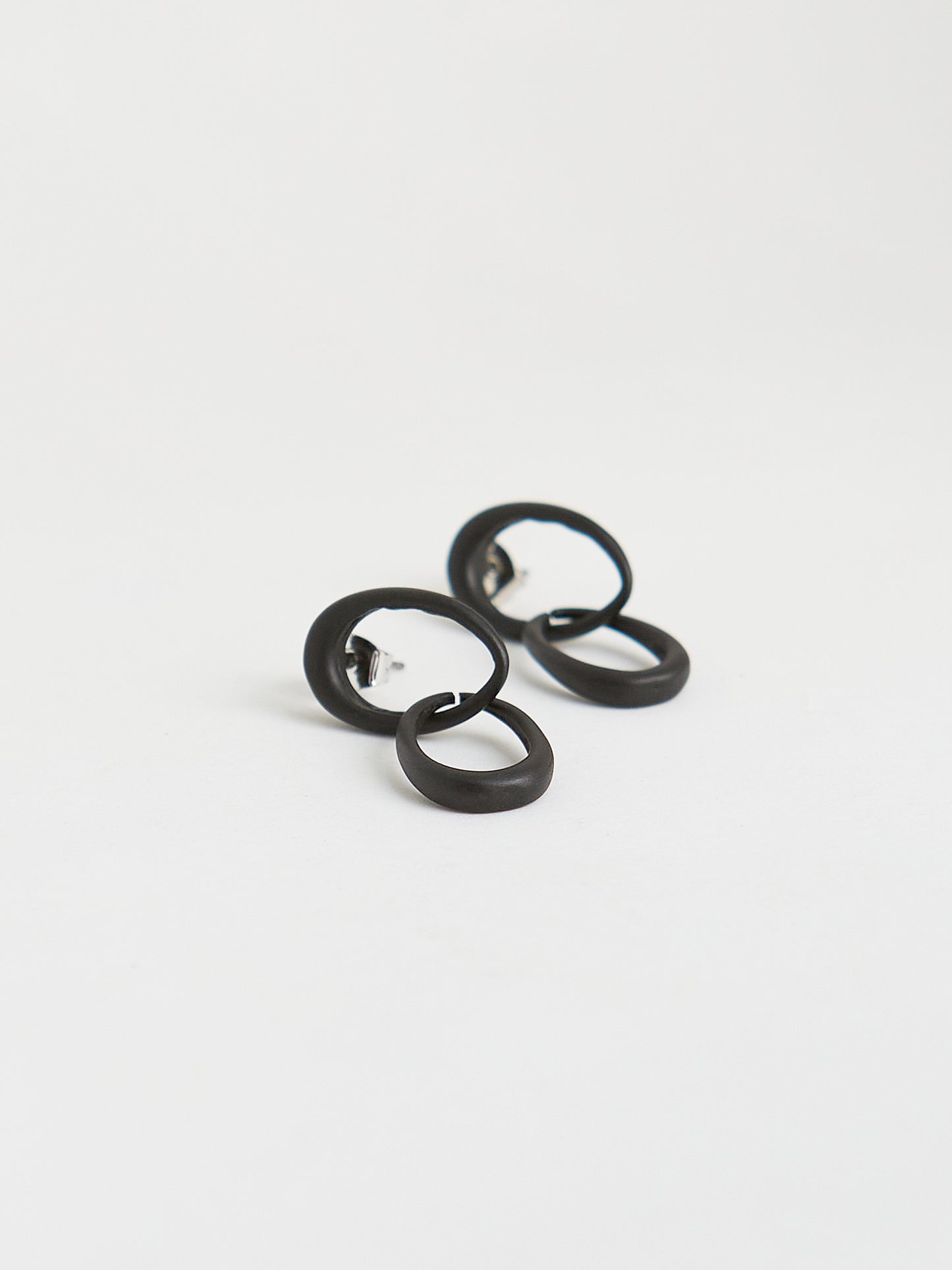 Black Loop Earrings