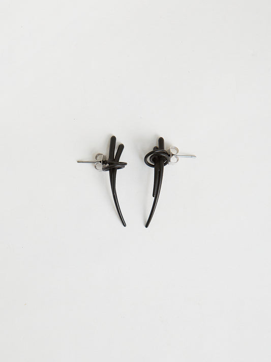 Black Twine Earrings