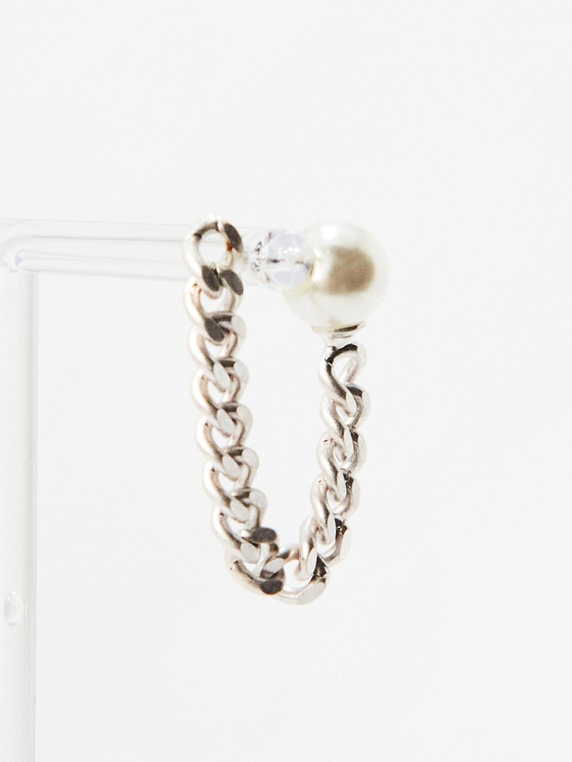Matte Chain Pearl Earring