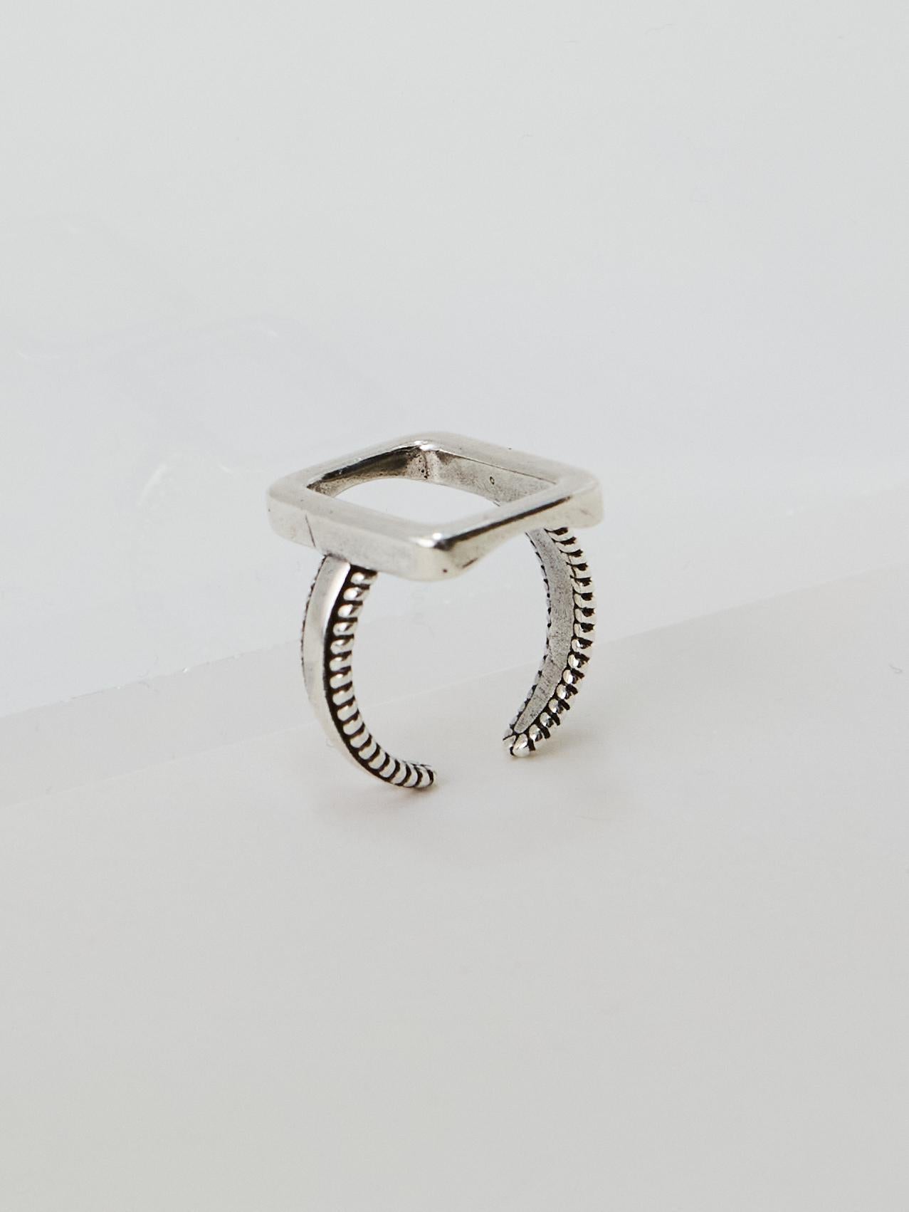 Square Silver Ring