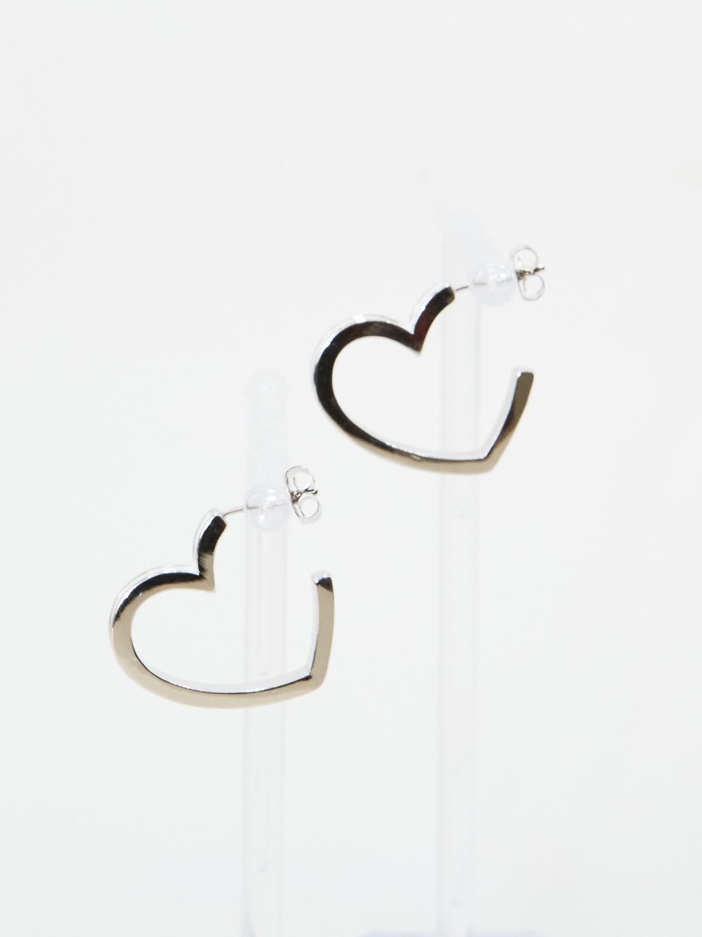 Heart Frame Earrings (2colors)