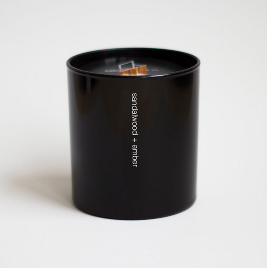 sandalwood + amber tumbler candle