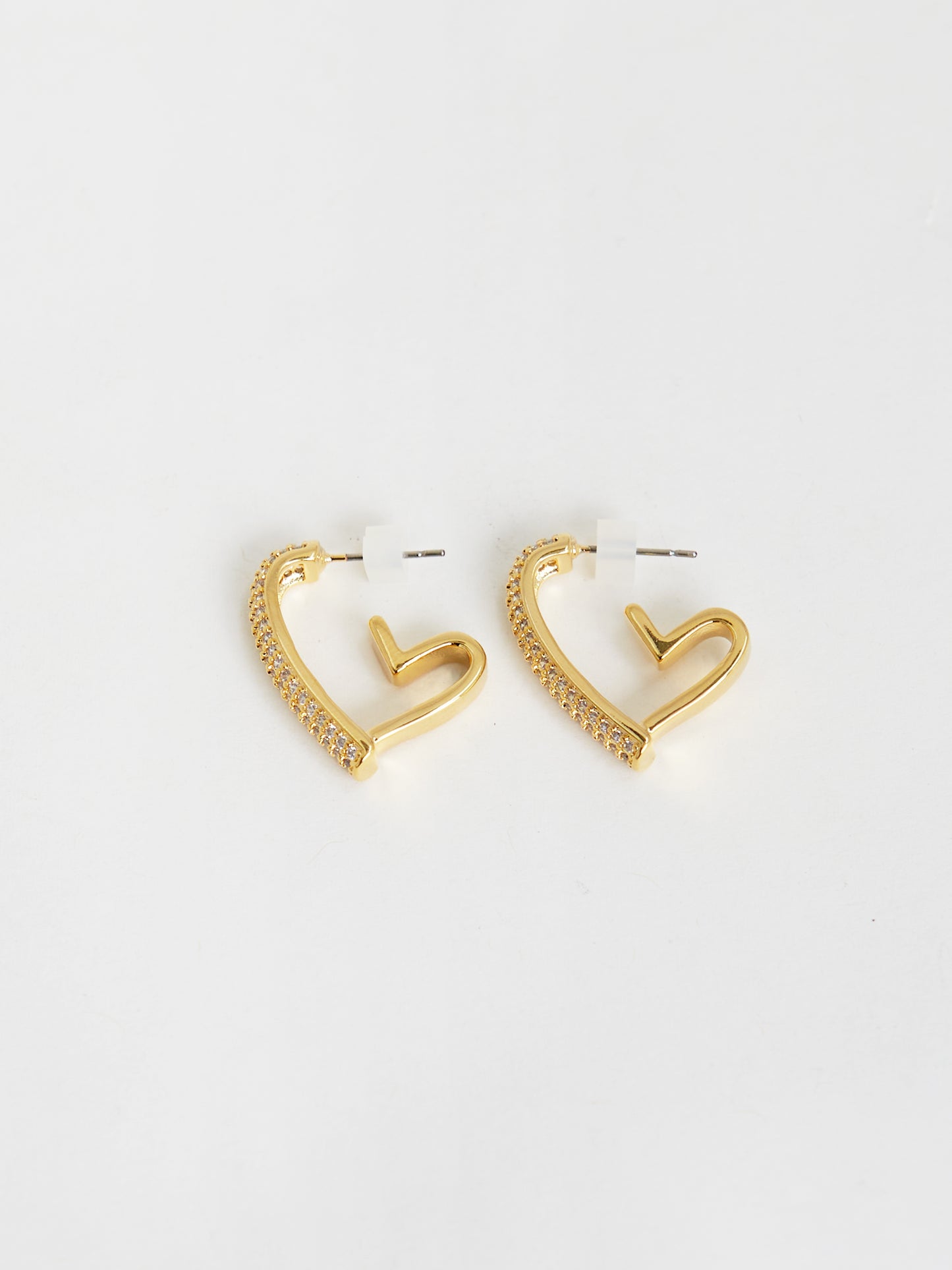 Heart Post Earrings (Gold)