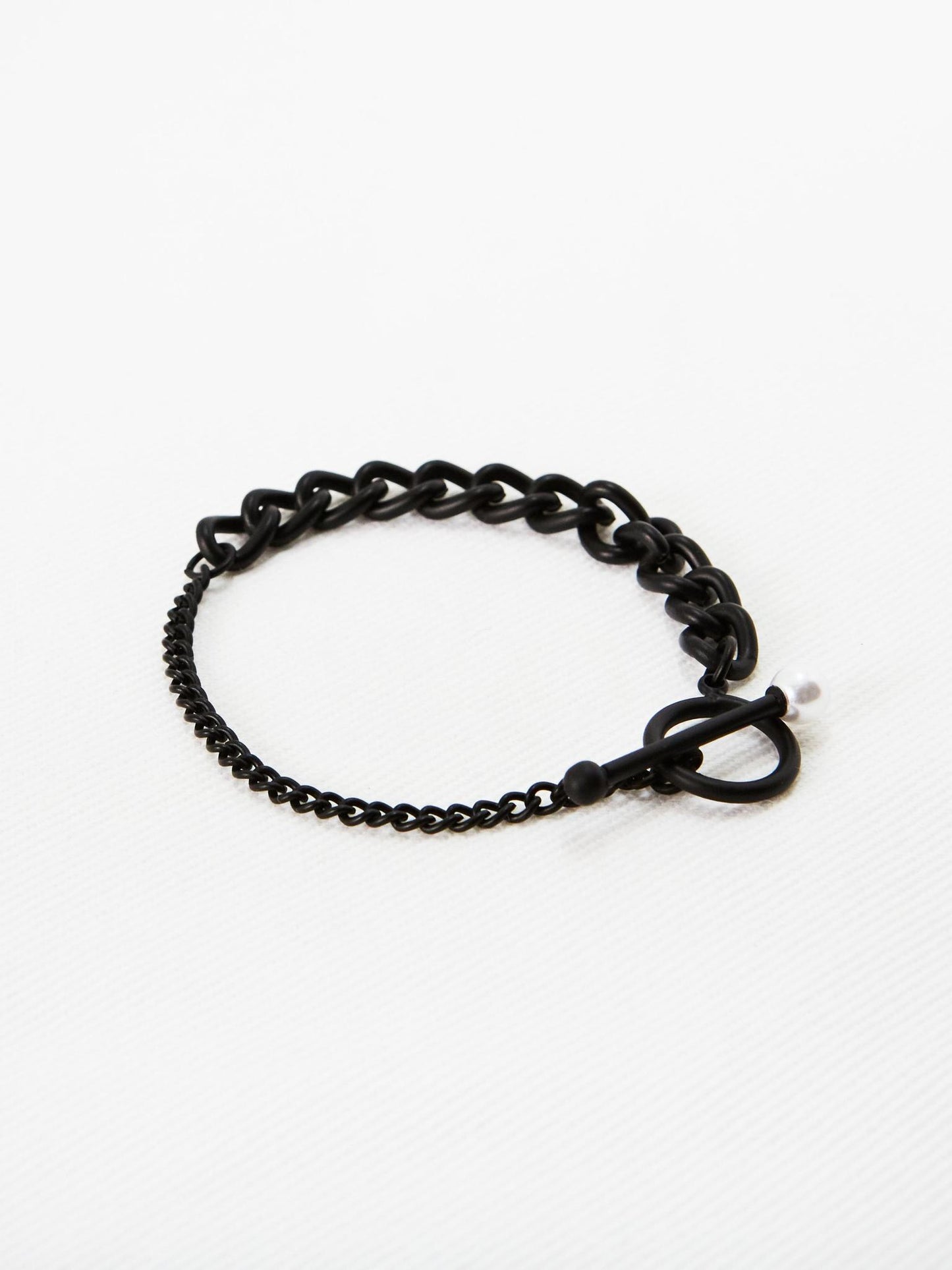 Dual Chain Pearl Toggle Bracelet