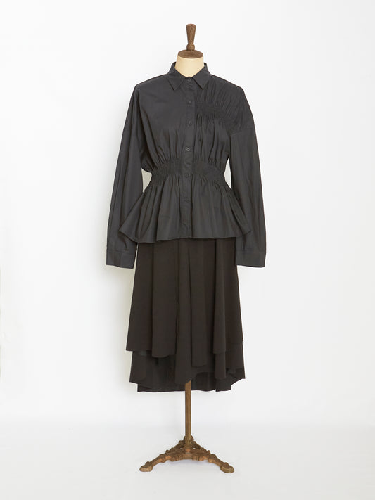 The Gathered Shirt (Black)