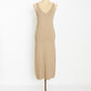 Knit slip dress (Beige)