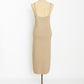 Knit slip dress (Beige)