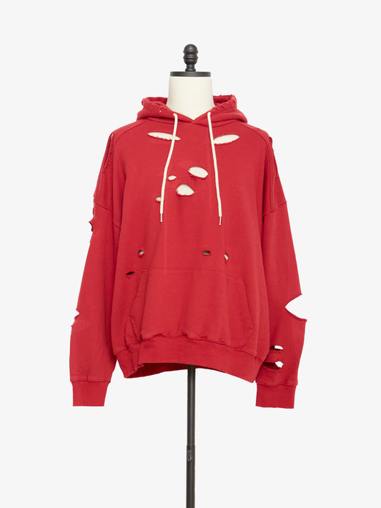 The Distressed Hoodie (Red)