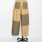 Color Block Trouser Pants (Brown)