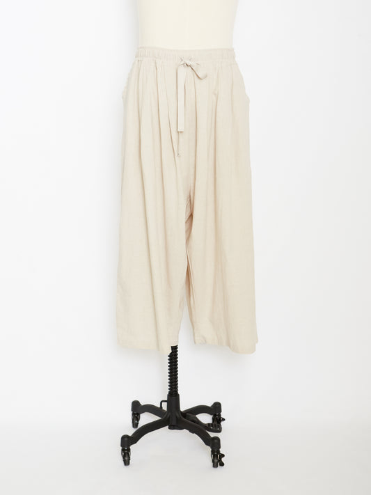 The Wide Linen Pants (Beige)
