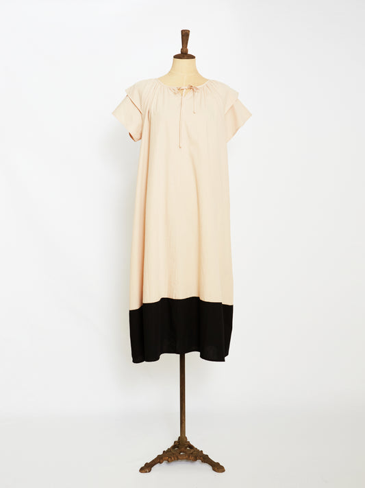 Sailor Collar Dress (Beige)