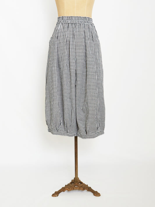 Gingham Check Over Fit Pants