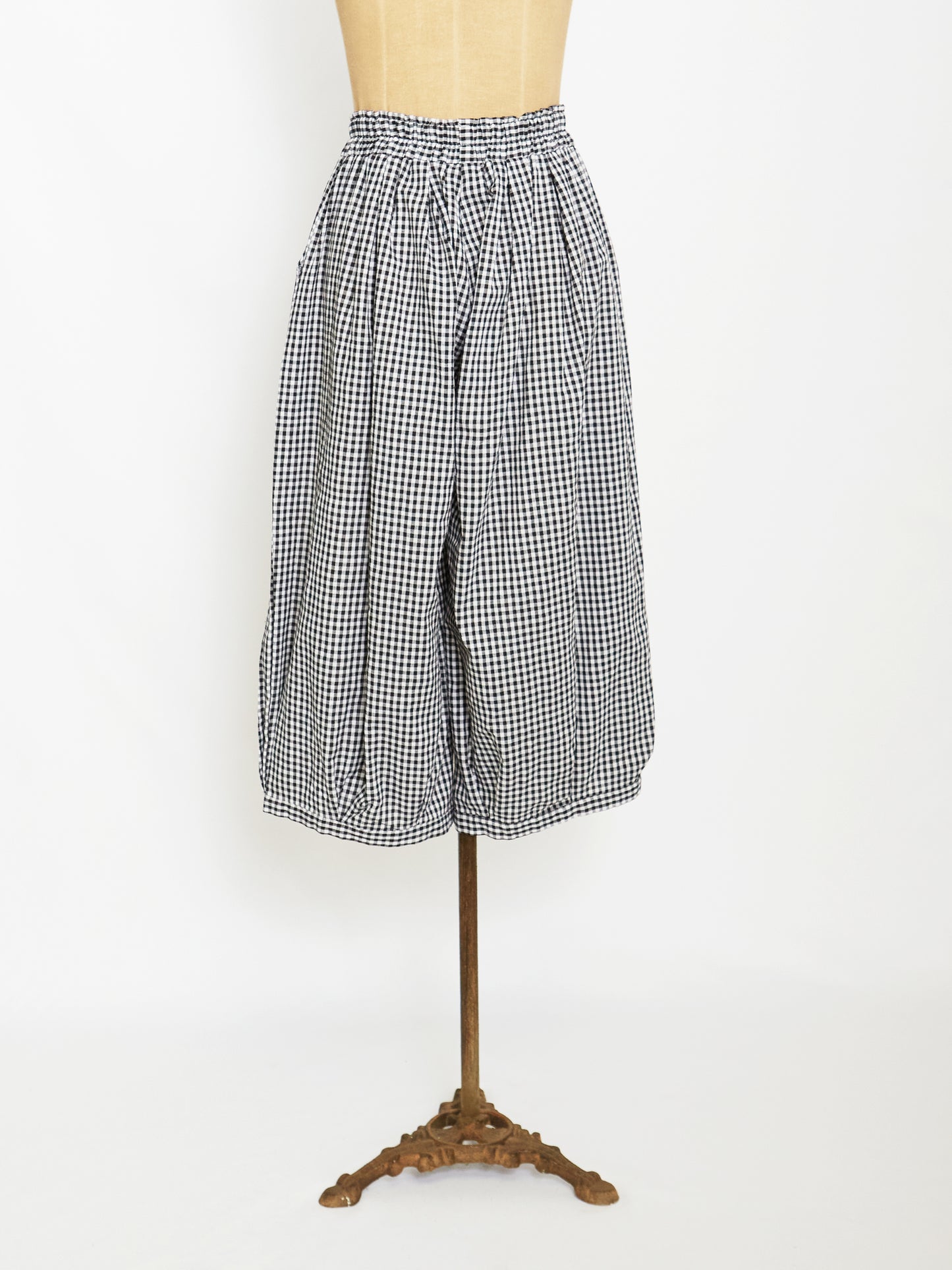 Gingham Check Over Fit Pants