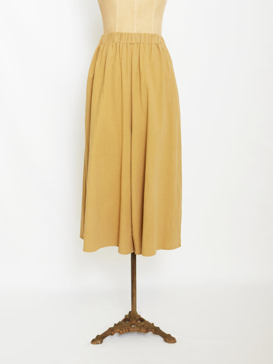 Cotton Wide Pants (Mustard)