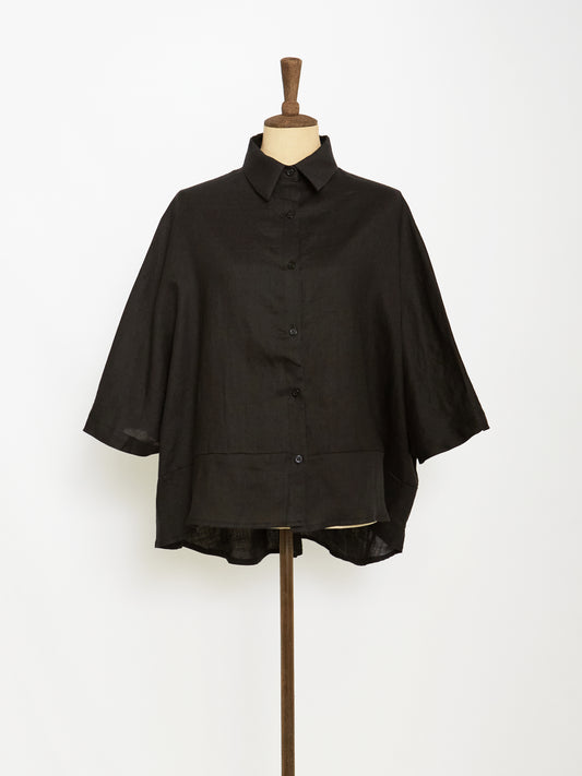 The Pure Linen Shirts (Black)