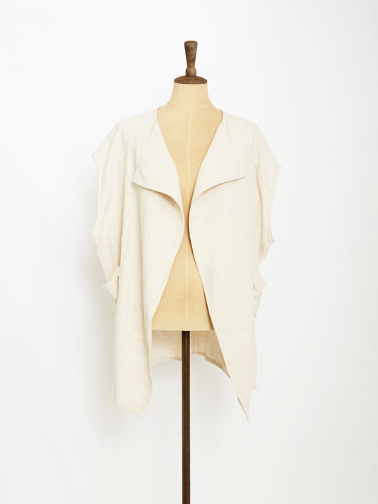 The Linen Vest (Ivory)