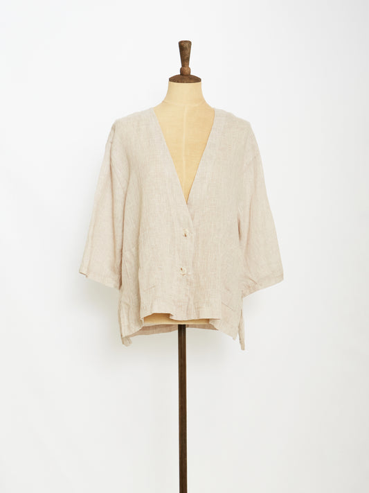 Check Linen Jacket