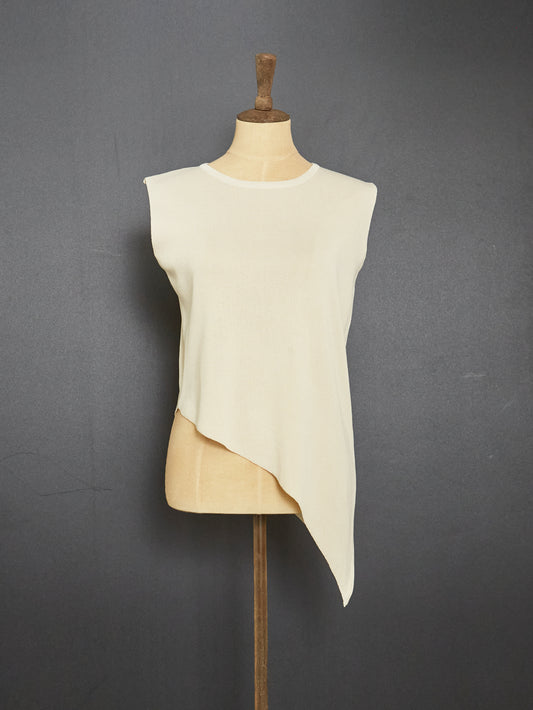 Unbalanced Viscose Top (Ivory)