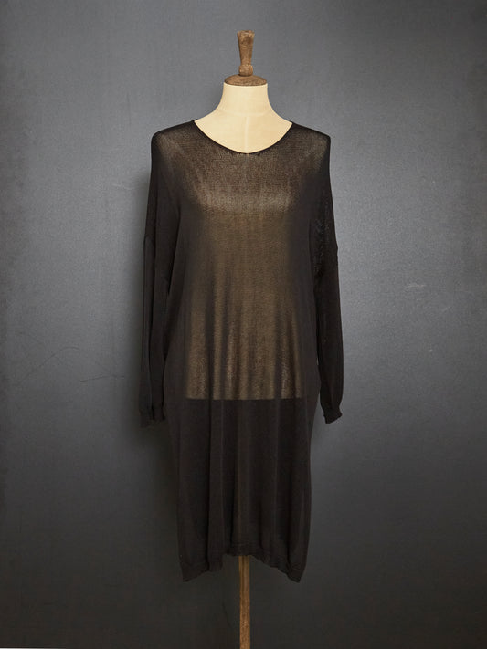 Long Knit Top (Black)
