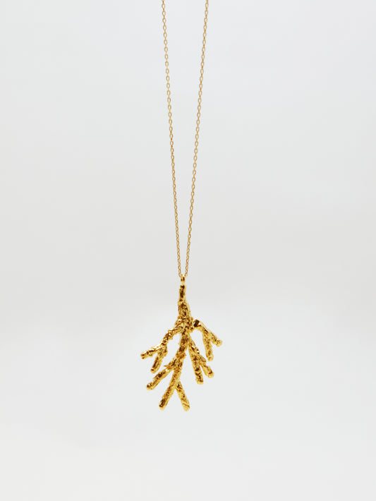 Gold tree necklace