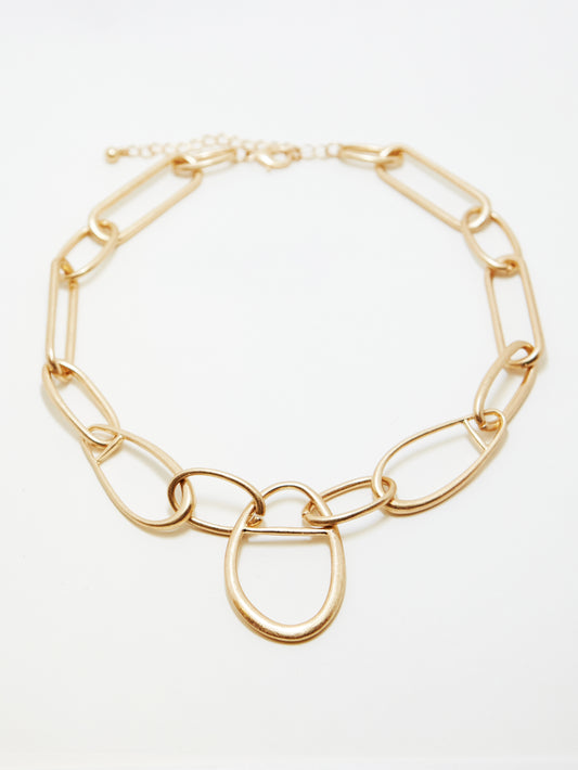 Matte chain necklace (gold)