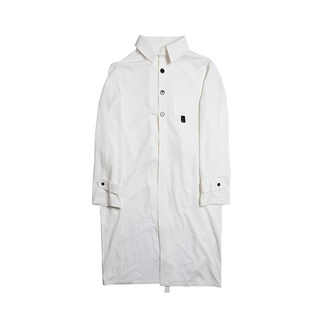 Short Back Shirt Coat (White)