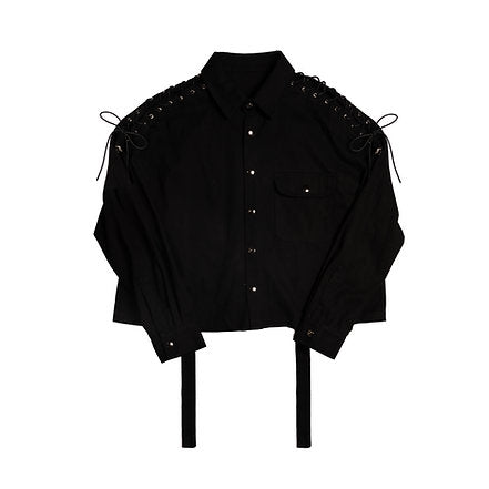 Ribbon Short Jacket (Black)