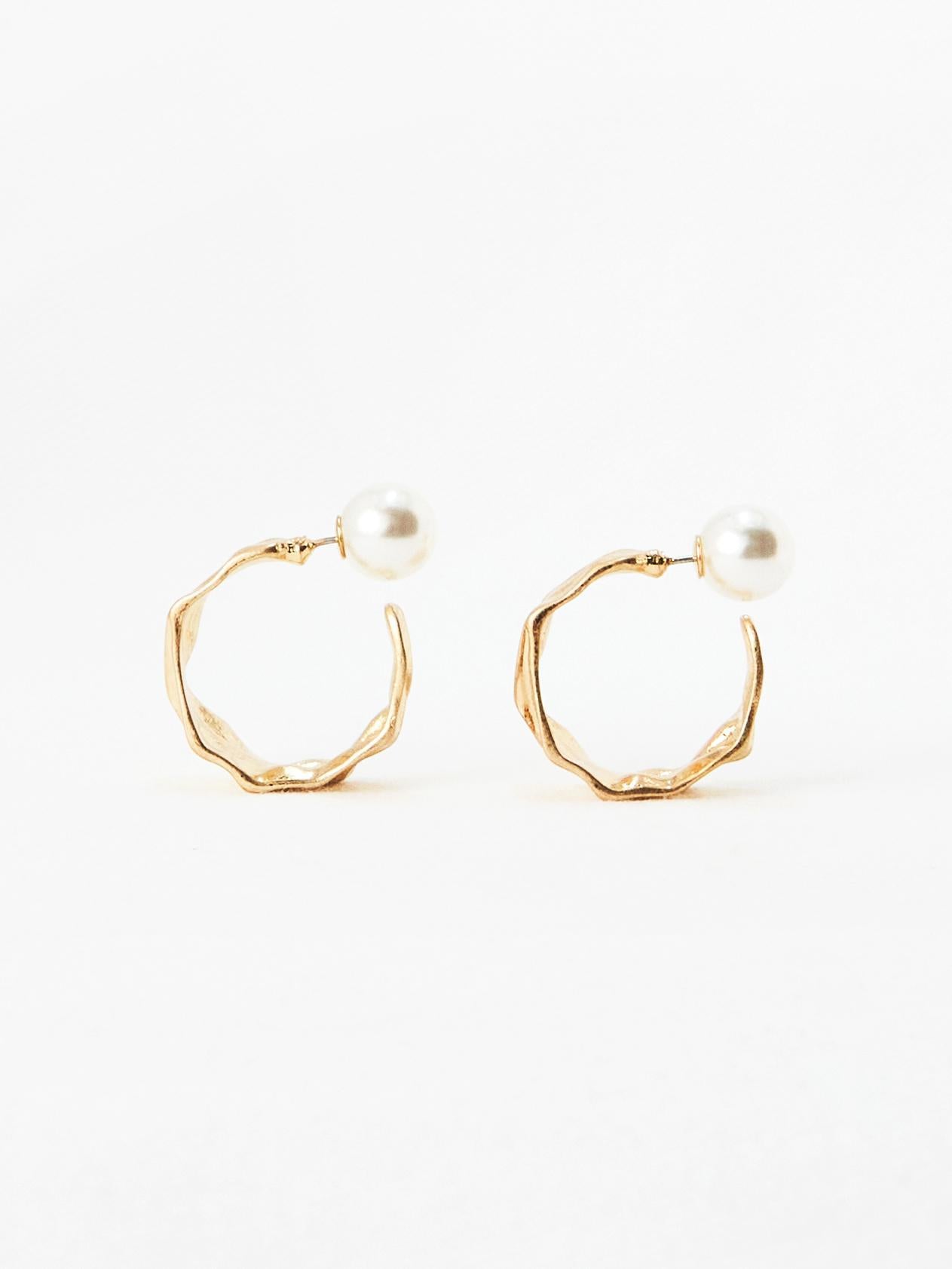 Matte Pearl Hoops